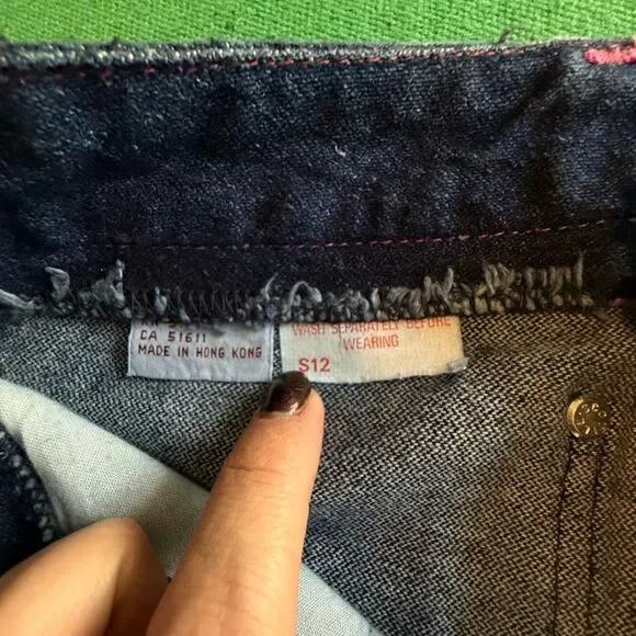 VTG 1970s Sergio Valente Pink Topstich Straight Leg Blue Jeans 27" NWT deadstock - Picture 8 of 10